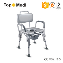 Silla con inodoro de aluminio de altura ajustable con inodoro Topmedi